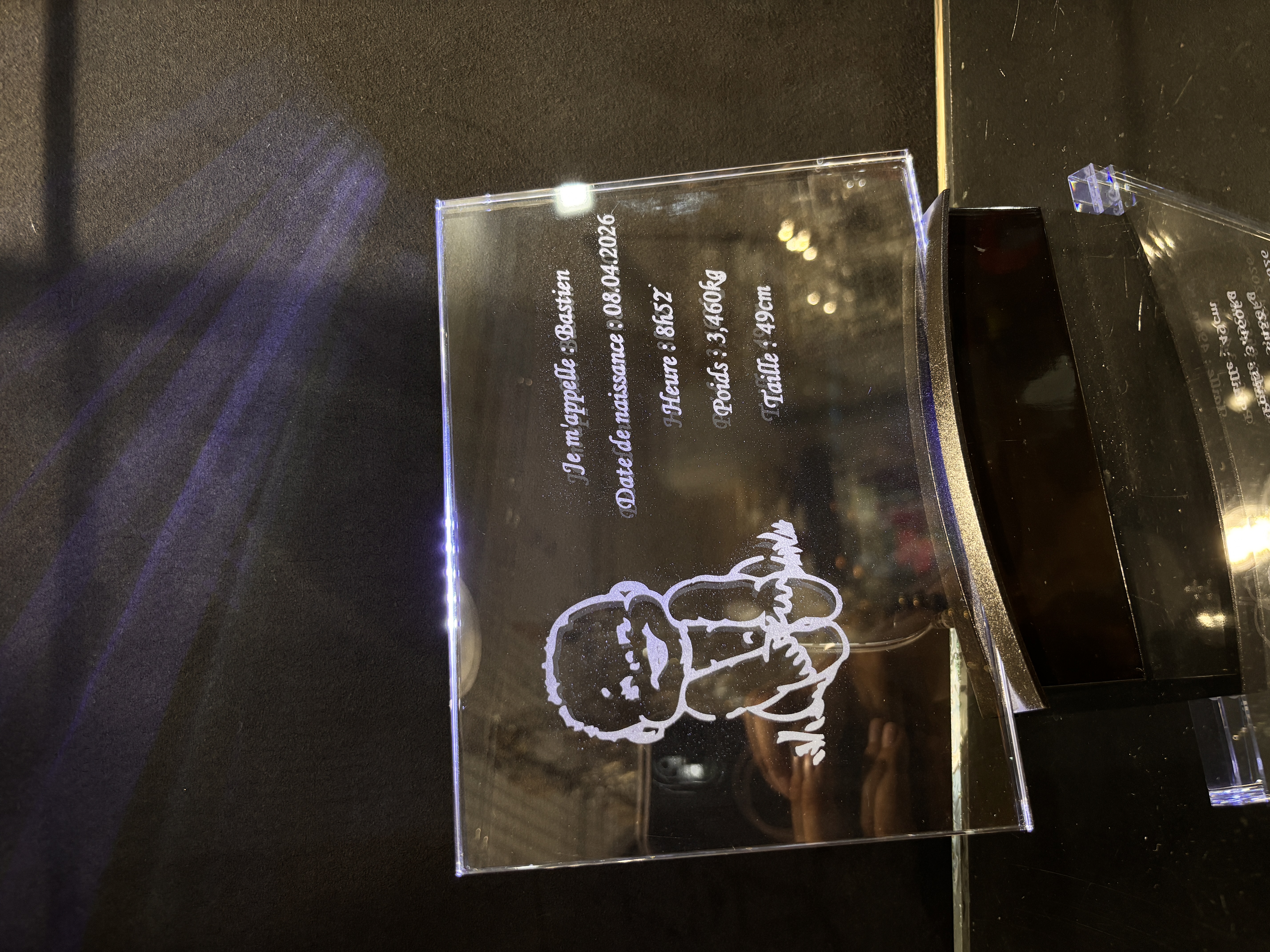 Plaque Naissance Lumineuse